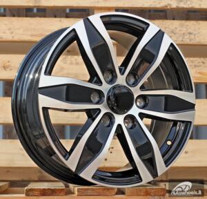 Ratlankis R16x7  6X130  ET  50  84.1  YF6153  Black Polished (MB)  For MER  (M)  (HYBRID FORGED (max 1200kg)4X4)