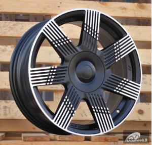 Ratlankis R16x6.5  4X98  ET  35  58.1  YF7074  Black Polished Half Matt (MBHM)  For FIAT  (Z3)  (HYBRID FORGED)