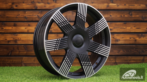 Ratlankis R17x7  4X98  ET  41  58.1  YF7074  Black Polished Half Matt (MBHM)  For FIAT  (M)  (HYBRID FORGED)