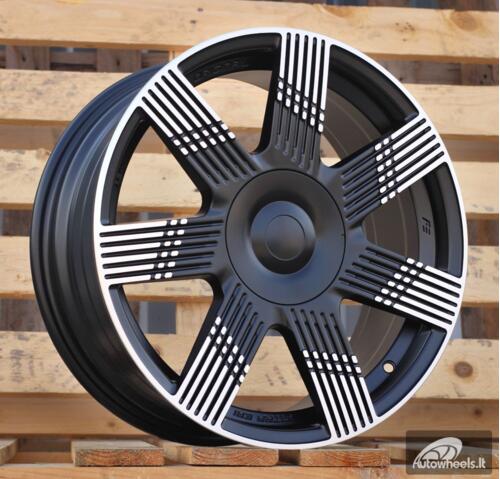 Ratlankis R17x7  4X98  ET  41  58.1  YF7074  Black Polished Half Matt (MBHM)  For FIAT  (M)  (HYBRID FORGED)