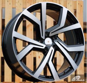 Ratlankis R16x7  5X112  ET  45  57.1  B1154  (FBX157)  Black Polished (MB)  For VW  (Z5)  (HYBRID FORGED)