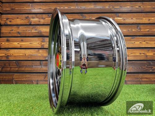 Rtlankis Laredo BBS LM style 17X8.5J 4X100/4X108 ET20 73.1 Black Chrome with Gold Rivets