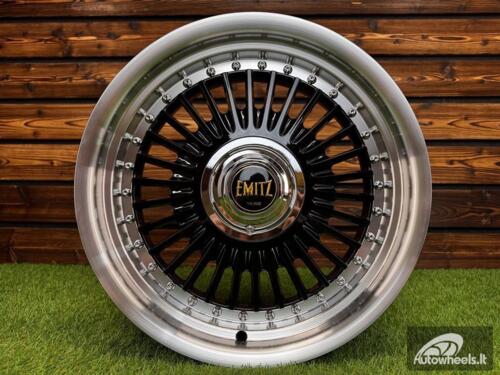 Ratlankis Work Emitz Style R15X8J 4X100/5X100 ET0 73.1 Black with Diamond Cut