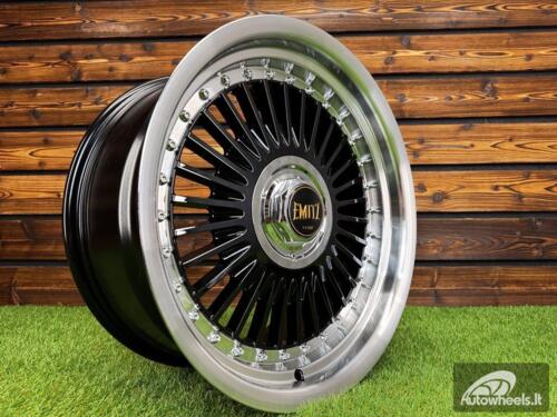 Ratlankis Work Emitz Style R15X8J 4X100/5X100 ET0 73.1 Black with Diamond Cut