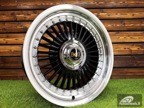 Ratlankis Work Emitz Style R15X9J 4X100/5X100 ET0 73.1 Black with Diamond Cut