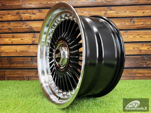 Ratlankis Work Emitz Style R15X9J 4X100/5X100 ET0 73.1 Black with Diamond Cut