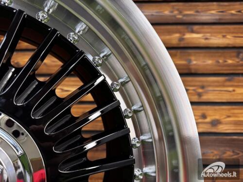 Ratlankis Work Emitz Style R15X9J 4X100/5X100 ET0 73.1 Black with Diamond Cut