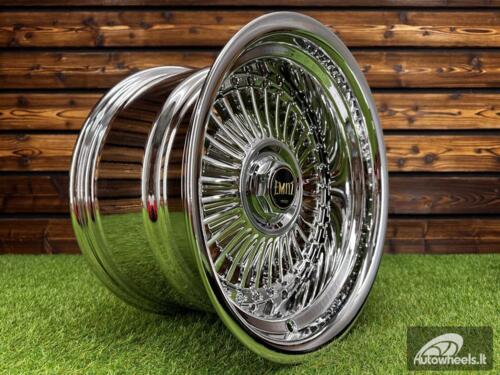 Ratlankis Work Emitz Style R15X8J 4X100/5X100 ET0 73.1 Chrome with Chrome Rivets