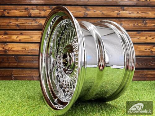 Ratlankis Work Emitz Style R15X8J 4X100/5X100 ET0 73.1 Chrome with Chrome Rivets