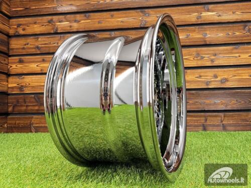 Ratlankis Work Emitz Style R15X9J 4X100/5X100 ET0 73.1 Black Chrome with Gold Rivets