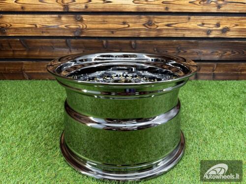 Ratlankis Work Emitz Style R15X9J 4X100/5X100 ET0 73.1 Black Chrome with Gold Rivets