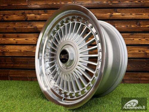 Ratlankis Work Emitz Style R17X8J 4X100/5X100 ET20 73.1 Silver with Diamond Cut