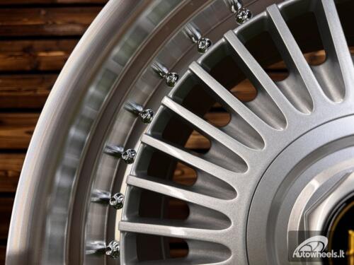 Ratlankis Work Emitz Style R17X8J 4X100/5X100 ET20 73.1 Silver with Diamond Cut