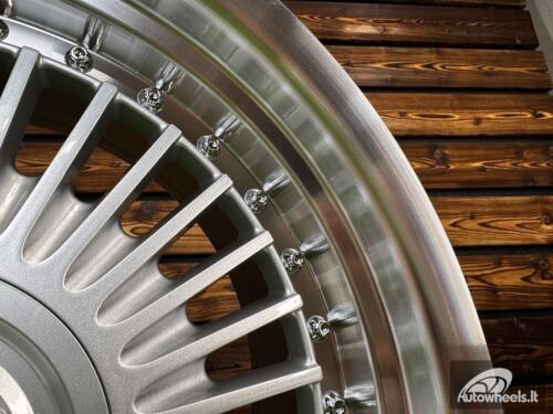 Ratlankis Work Emitz Style R17X8J 4X100/5X100 ET20 73.1 Silver with Diamond Cut