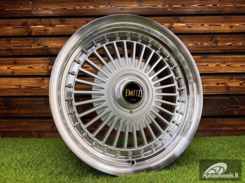 Ratlankis Work Emitz Style R17X8J 4X100/4X108 ET20 73.1 Silver with Diamond Cut