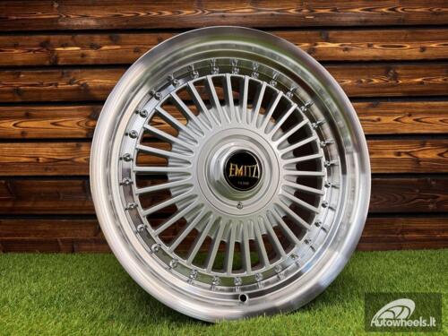 Ratlankis Work Emitz Style R17X8J 5X112/5X120 ET20 72.6 Silver with Diamond Cut