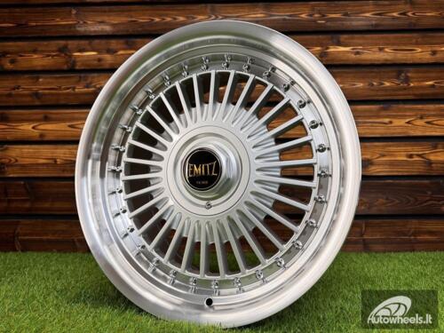 Ratlankis Work Emitz Style R17X9J 5X112/5X120 ET20 72.6 Silver with Diamond Cut