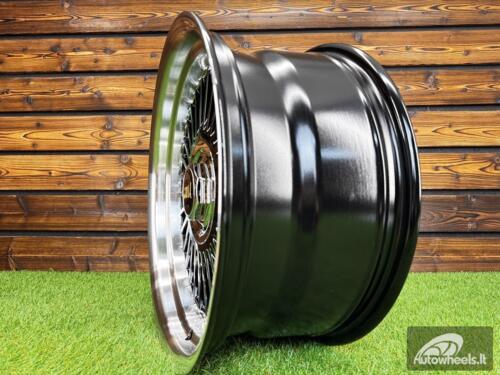 Ratlankis Work Emitz Style R17X8J 5X112/5X120 ET20 72.6  Black with Diamond Cut