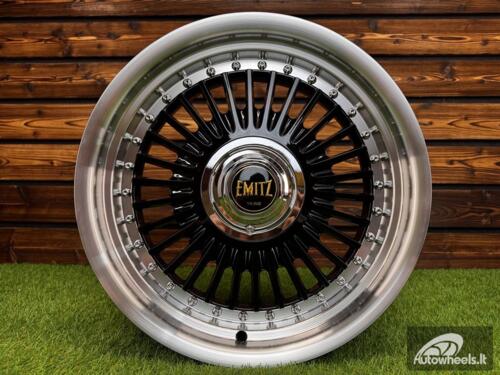 Ratlankis Work Emitz Style R17X8J 4X100/4X114.3 ET20 73.1 Black with Diamond Cut