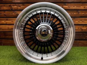 Ratlankis Work Emitz Style R17X8J 5X100/5X114.3 ET20 73.1 Black with Diamond Cut