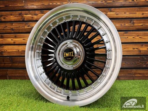 Ratlankis Work Emitz Style R17X8J 5X100/5X114.3 ET20 73.1 Black with Diamond Cut