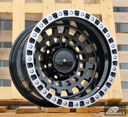 Ratlankis R15x10  6X139.7  ET  M44  110.1  B1589  Black+Polished Lip (BLPL)  For 4X4  (Z1)