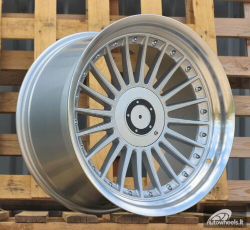 Ratlankis R18x10  10X112/120  ET  20  74.1  B1803  Silver+Polished Lip (SP)  For BMW  (Z1)  (ALPINA Style)
