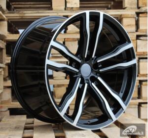 Ratlankis R21x10.5  5X120  ET  40  74.1  BY588  (DLJ588)  Black Polished (MB)  For BMW  (Z1)  (Rear+Front)