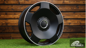 Ratlankis R20x8.5  5X112  ET  30  66.6  BYF3111  Black Half Matt+Polished Lip (BLHMPL)  For MER  (Z1)  (HYBRID FORGED Rear+Front)