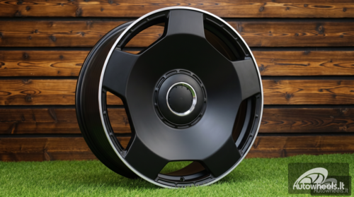 Ratlankis R20x8.5  5X112  ET  30  66.6  BYF3111  Black Half Matt+Polished Lip (BLHMPL)  For MER  (Z1)  (HYBRID FORGED Rear+Front)