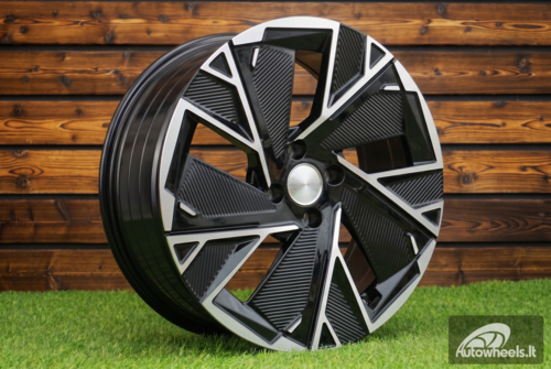 Ratlankis R16x6.5  4X100  ET  37  60.1  IN3625F  (YF5764)  Black Polished (MB)  For RENAU  (Z5)  (HYBRID FORGED New Model)