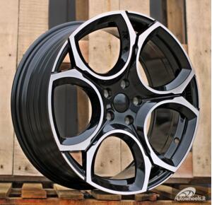 Ratlankis R19x8  5X112  ET  45  57.1  Y1232  (YF5656)  Black Polished (MB)  For VW  (A)  (HYBRID FORGED)
