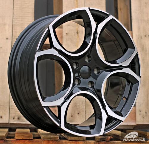 Ratlankis R19x8  5X112  ET  45  57.1  Y1232  (YF5656)  Black Polished (MB)  For VW  (A)  (HYBRID FORGED)