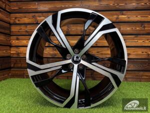 Ratlankis R22x9  5X108  ET  38.5  63.3  YF5753  Black Polished (MB)  For VOLVO  (Z5)  (HYBRID FORGED)