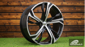Ratlankis R22x9  5X108  ET  38.5  63.3  YF5753  Black Polished (MB)  For VOLVO  (Z5)  (HYBRID FORGED)