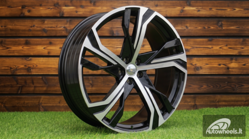 Ratlankis R22x9  5X108  ET  38.5  63.3  YF5753  Black Polished (MB)  For VOLVO  (Z5)  (HYBRID FORGED)
