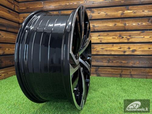 Ratlankis R22x9  5X108  ET  38.5  63.3  YF5753  Black Polished (MB)  For VOLVO  (Z5)  (HYBRID FORGED)