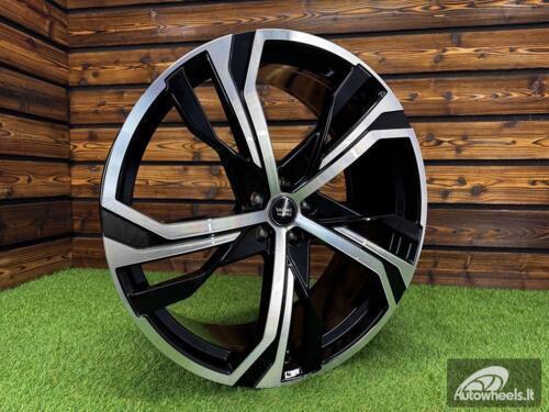 Ratlankis R22x9  5X108  ET  38.5  63.3  YF5753  Black Polished (MB)  For VOLVO  (Z5)  (HYBRID FORGED)