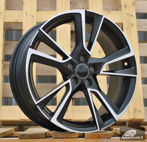 Ratlankis R17x7  5X100  ET  46  57.1  IN3627F  Black Polished Half Matt (MBHM)  For SKODA  (Z5)  (HYBRID FORGED)