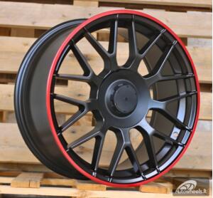 Ratlankis R18x8.5  5X112  ET  35  66.6  B1268  (REW020)  Black Matt (BM)  For MER  (K7)  (Red Coating)