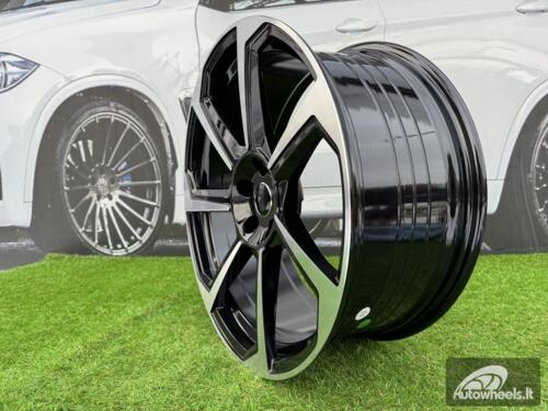 Ratlankis R20x8.5  5X112  ET  30  66.5  B5213  (YF7070)  Black Polished (MB)  For AUD  (K7)  (HYBRID FORGED)