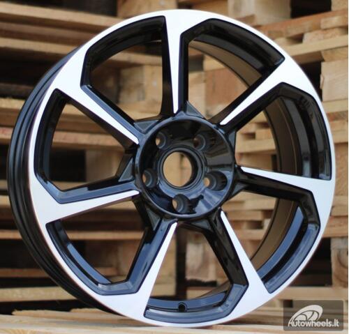 Ratlankis R20x8.5  5X112  ET  30  66.5  B5213  (YF7070)  Black Polished (MB)  For AUD  (K7)  (HYBRID FORGED)