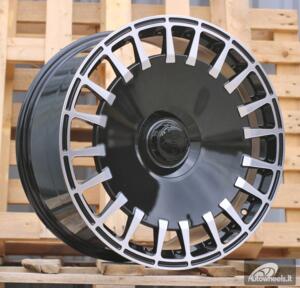 Ratlankis R19x9.5  5X112  ET  43.5  66.6  I0343  (3S189)  Black Polished (MB)  For MER  (K4)  (HYBRID FORGED BRAB Style Rear+Front)