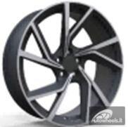 Ratlankis R20x8.5  5X108  ET  40  63.4  YF5709  Black Polished (MB)  For RACIN  (K7)  (HYBRID FORGED)