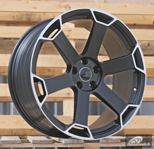 Ratlankis R20x9  5X112  ET  30  66.5  YF6149  Black Half Matt+Polished Lip (BLHMPL)  For AUD  (K7)  (HYBRID FORGED (Black Lip))