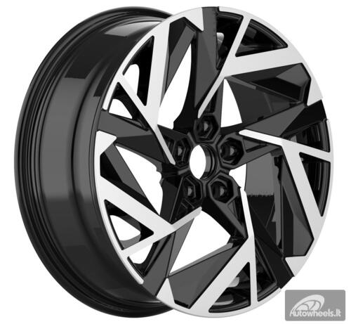 Ratlankis R18x7  5X114.3  ET  35  66.1  Y1379  (IN3640F)  Black Polished+Tinted Face (MBTF)  For RENAU  (P2)  (HYBRID FORGED New Model)