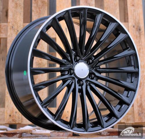 Ratlankis R18x8  5X112  ET  40  66.6  B5909  (FBX149)  Black+Polished Lip (BLPL)  For MER  (P2)  (HYBRID FORGED)