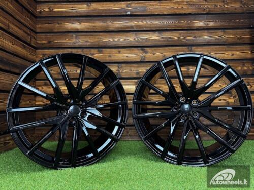 Ratlankis R22x9.5  5X112  ET  37  66.6  H0324  (FBX428)  Black (BL)  For BMW  (K8)  (HYBRID FORGED Rear+Front)