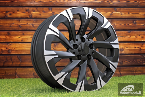 Ratlankis R18x7.5  5X112  ET  52  66.5  IN3519F  (FBX445)  Black Polished Half Matt (MBHM)  For MER  (K8+P1)  (HYBRID FORGED V-Class/Vito (max 1075kg))
