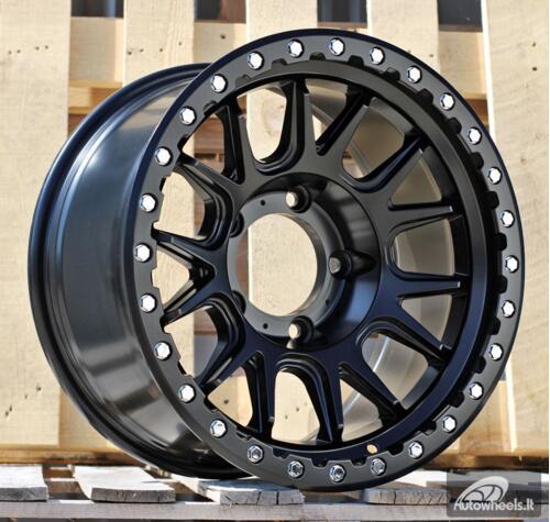 Ratlankis R17x9  5X150  ET  M12  110.5  F7018  Black Matt (BM)  For 4X4  (P2)  (Chrome Rivets)